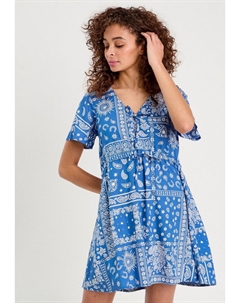 Повседневное платье A-LINIEN MIT KNOTENDETAILS, синий Cache cache