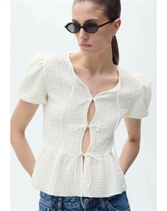 Блуза, кремовый Mango