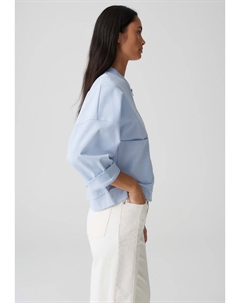 Толстовка на молнии LOOSE FIT OVERCUT 3/4 SLEEVE, светло-голубой Opus