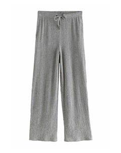 Брюки WIDE LEG DRAWSTRING TEXTURED, серый Next