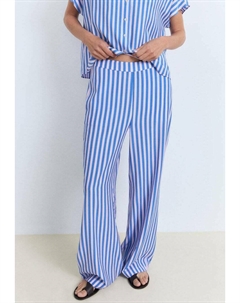 Брюки STRIPE-PRINT STRAIGHT, цвет Royal Blue Mango