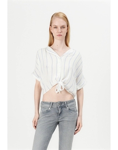 Блузка на пуговицах ONLPAULA LIFE TIE SHIRT, кремовый Only