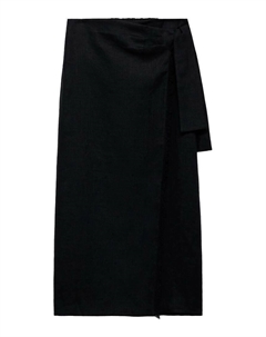 Юбка с запахом PAREO, черный Mango