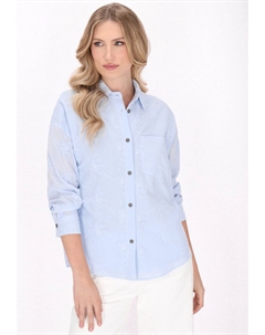 Блузка на пуговицах, синий Dreimaster