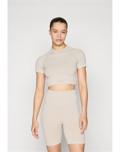 Спортивная футболка ONPVAX LIFE ON CROP SEAM TOP, серо-коричневый Only play