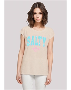 Футболка с принтом BEACH SUMMER VACATION SALTY, песочный F4nt4stic