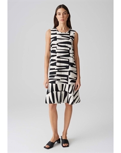 Повседневное платье RELAXED FIT MIDI PRINT VOLANT, черный Opus