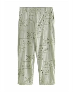 Брюки PETITE FIT EMBROIDERED, зеленый Next