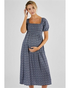 Повседневное платье SHIRRED MATERNITY MIDI - REGULAR FIT, синий Jojo maman bébé