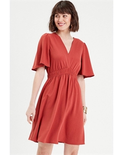 Повседневное платье MIT ELASTISCHER TAILLE, красный Cache cache