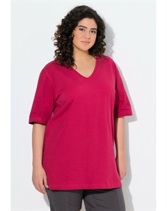 Базовая футболка PLUS SIZE V NECK TEE, темно-фиолетовый Ulla popken