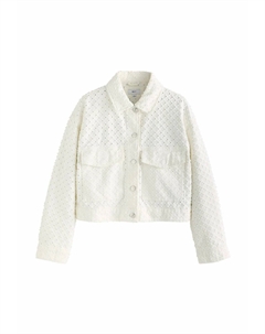 Летняя куртка TEXTURED, белый Next