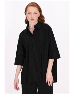 Блузка на пуговицах, черный Dreimaster