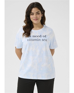 Футболка с принтом KCROXI, светло-голубой Kaffe curve