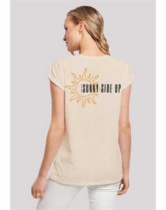 Футболка с принтом SUNNY SIDE UP, песочный F4nt4stic
