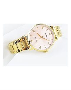 Часы Quartz Waterproof Pink Watch Dial Pink Analog, розовый Casio