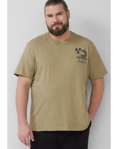 Футболка с принтом, темно-зеленый S.oliver