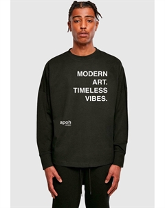 Лонгслив APOH MODERN ART SLOGAN LONGSLEEVE, черный Merchcode