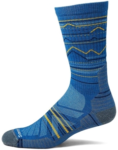 Носки Performance Hike Light Cushion Mountain Range Pattern Crew, цвет Laguna Blue Smartwool