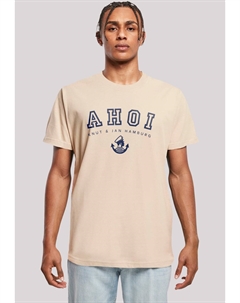 Футболка с принтом AHOI KNUT JAN HAMBURG, песочный F4nt4stic