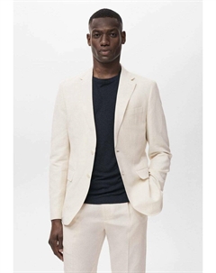 Пиджак-блейзер, кремовый Mango