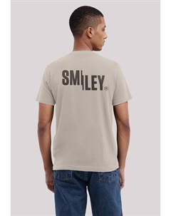 Футболка с принтом SMILEY ICON DARK, песочный F4nt4stic