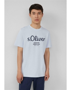 Футболка с принтом MIT LOGO, светло-голубой S.oliver