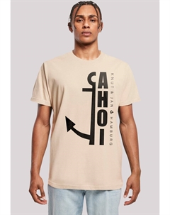 Футболка с принтом AHOI ANKER CROP KNUT JAN HAMBURG, песочный F4nt4stic