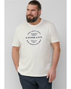 Футболка с принтом MIT FRONT, кремовый S.oliver