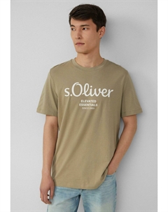 Футболка с принтом MIT LOGO, оливковый S.oliver