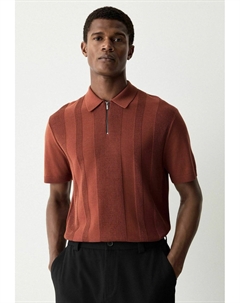 Рубашка поло REGULAR FIT TEXTURED QUARTER ZIP, коричневый Next