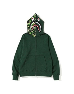 Худи Shark Camo Full Zip Hoodie 'Forest Green' A bathing ape®