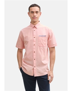 Рубашка REGULAR FIT KURZARM MIT BRUSTTASCHE, светло-розовый Tom tailor
