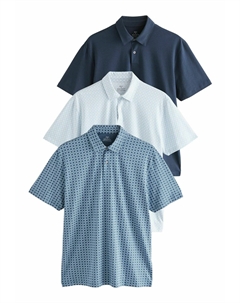 Рубашка поло THREE PACK, синий Next