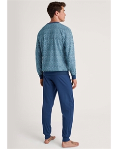 Пижама IMPRINT BÜNDCHEN SET - Pyjama set, синий Calida