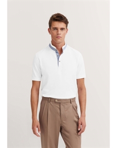 Рубашка поло STAND-UP COLLAR, белый Bugatti