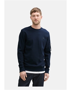 Толстовка LOGO-BADGE, синий Tom tailor