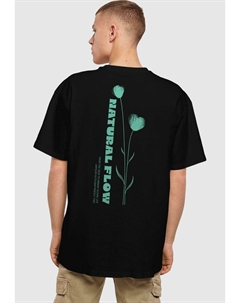 Футболка с принтом NATURAL FLOW, черный Merchcode