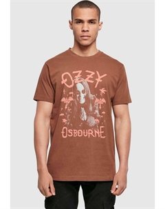 Футболка с принтом OZZY OSBOURNE PINK BAT, коричневый Merchcode