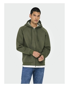 Толстовка на молнии ONSBOBBEY, коричневый Only & sons