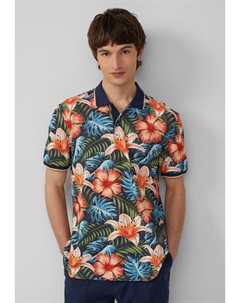 Рубашка поло AUS MIT ALL-OVER-PRINT, мультиколор S.oliver