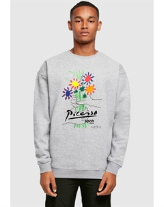 Толстовка APOH - PICASSO FLOWERS OF PEACE CREWNECK, серый Merchcode