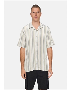 Рубашка ONSTREV LIFE REG STRUC STRIPE, зеленый Only & sons