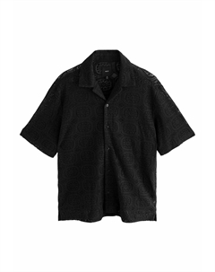 Рубашка REGULAR FIT - SHORT SLEEVE WITH CUBAN COLLAR, черный Next