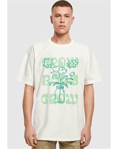 Футболка с принтом GROW, бежевый Merchcode