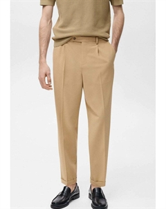 Брюки BOSTON REGULAR-FIT SUIT TROUSERS, бежевый Mango