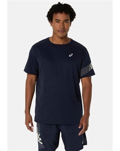 Футболка с принтом ICON SHORTSLEEVE, темно-синий Asics