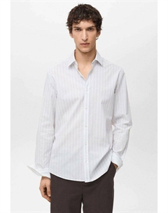 Рубашка REGULAR-FIT STRIPED, белый Mango