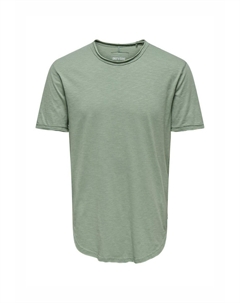 Базовая футболка ONSBENNE LONGY TEE, светло-зеленый Only & sons