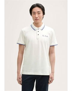 Рубашка поло MIT LOGO, кремовый Tom tailor